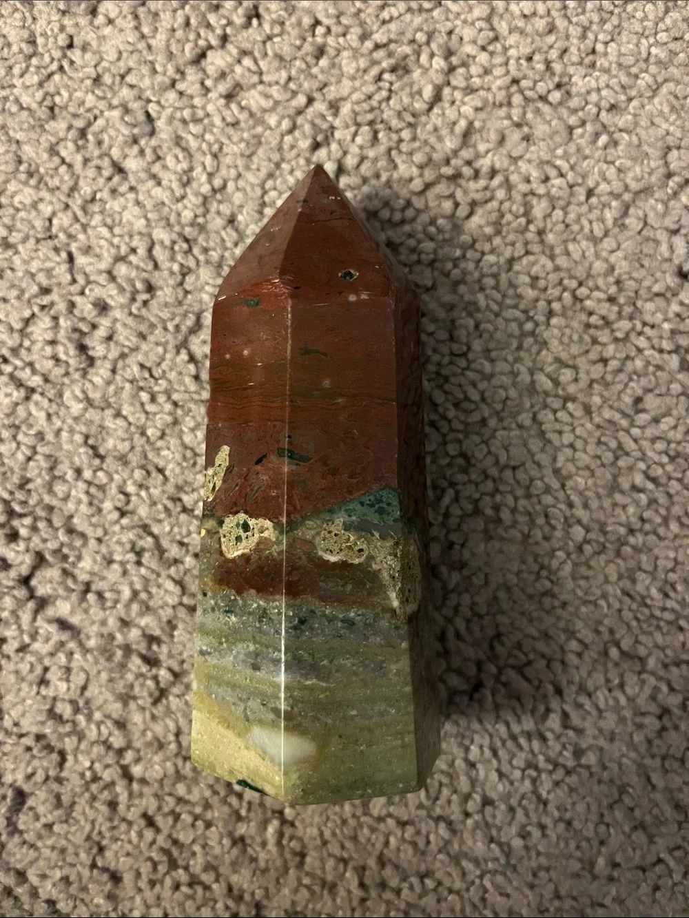 LARGE Polychrome Ocean Jasper Point Tower